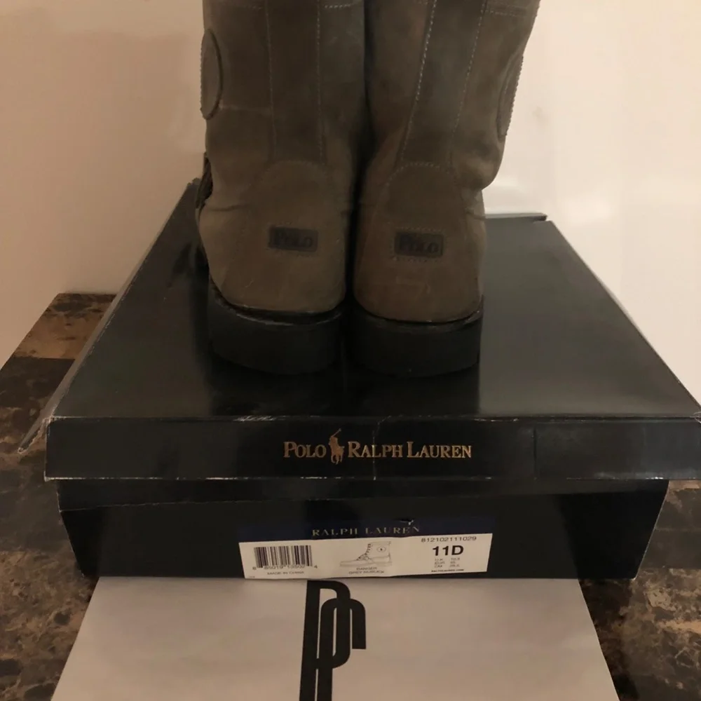 Ronnie Fieg x Polo Ralph Lauren Grey Ranger “Cookie” Boots - Picture 6 of 13
